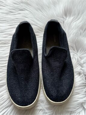 allbirds Women's Dark Navy Wool Slip-On Loafers